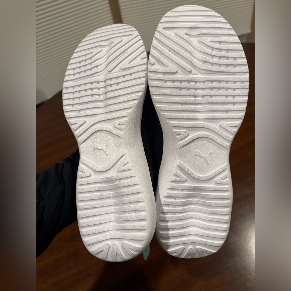 PUMA Adelina Ballerina Black and White Slip-On Lightweight Breathable Sneakers - Picture 10 of 10
